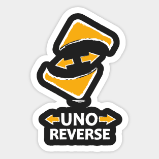 uno reverse, uno out, card games Sticker